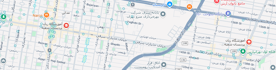 لوکیشن آموزشگاه زبان پردیسان